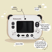 KIIMENTO Panda Print Camera