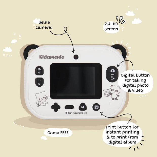 KIIMENTO Panda Print Camera