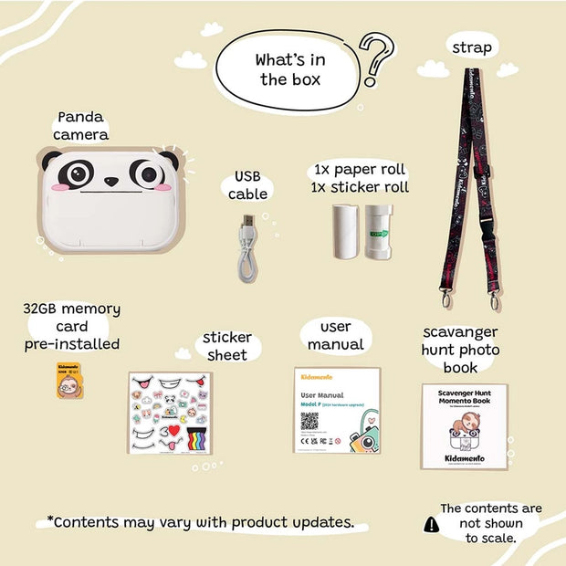 KIIMENTO Panda Print Camera